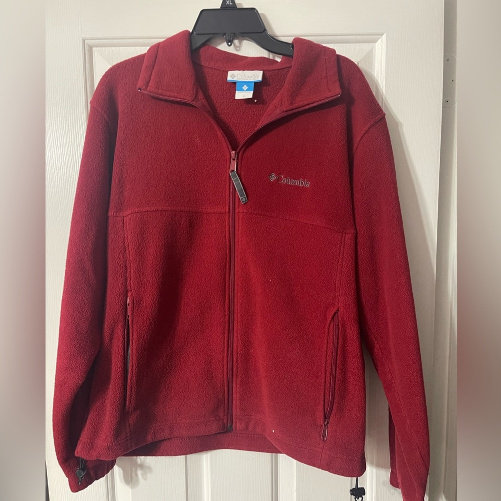 Columbia Men’s Red Fleece Jacket Sz M